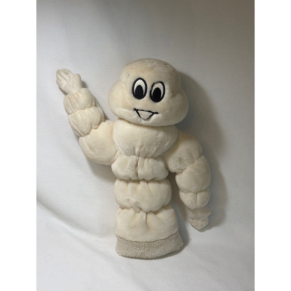 Vintage Michelin Man Bibendum Plush Golf Club Headcover Hewitt & Howe White